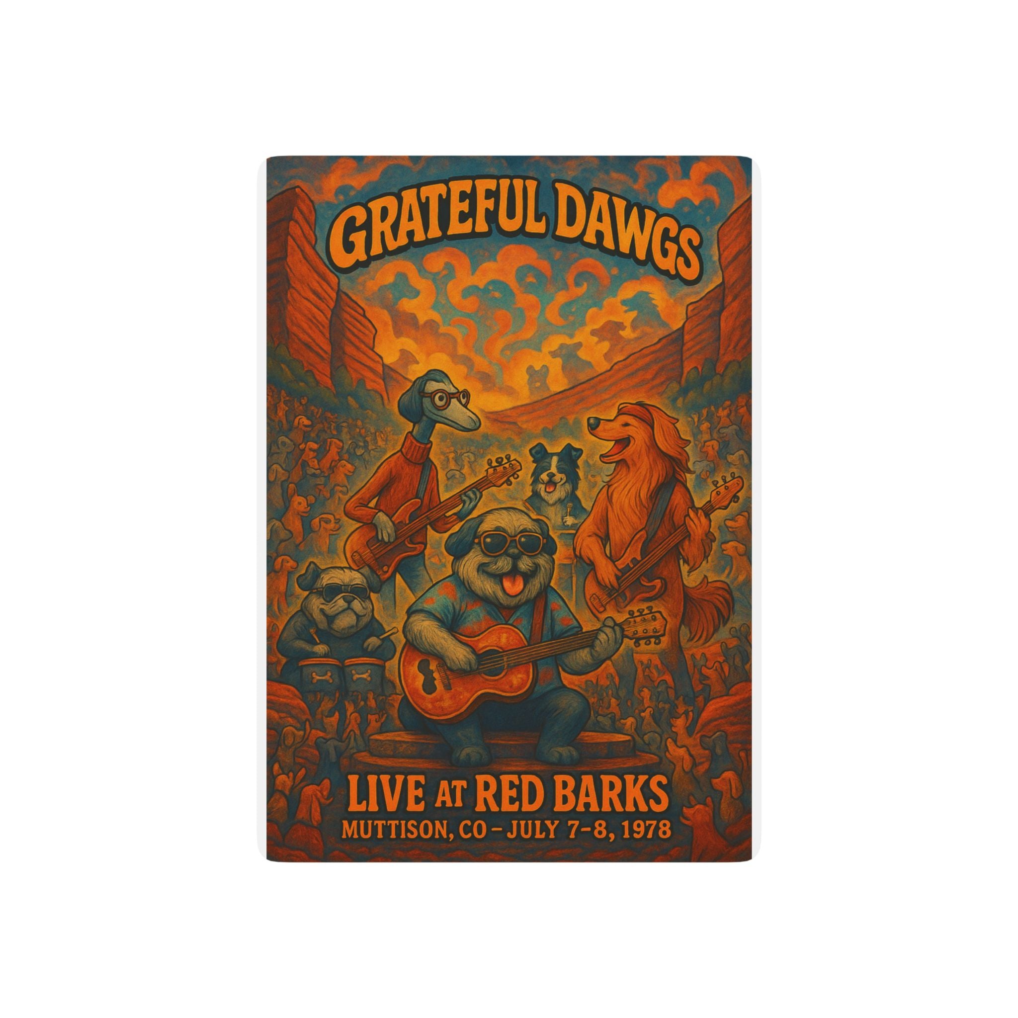Grateful Dawgs Playing Cards | Funny Gift for Dog Lovers and Music Fans
